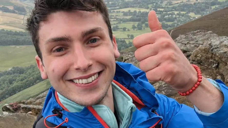 Salv on a hike